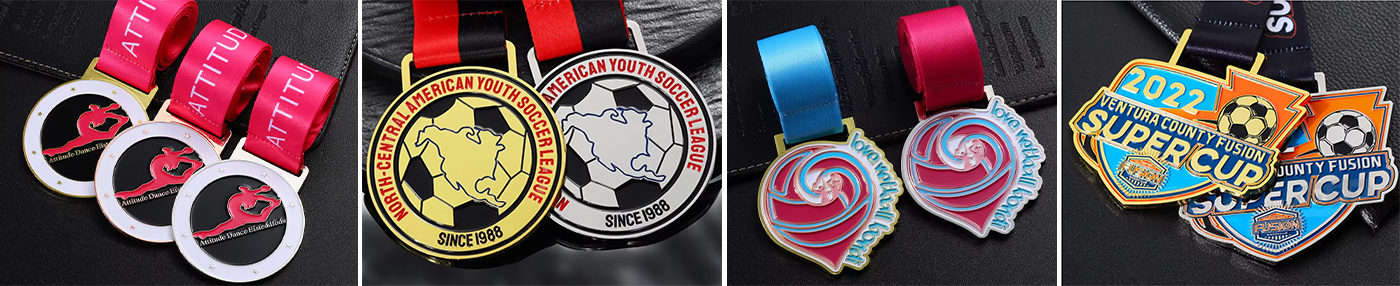 Personalized Metal Medal Soccer Football Custom Metal Craft Award Sport Volleyball Medals Die Cast Silver Gold Gymnastics Medals