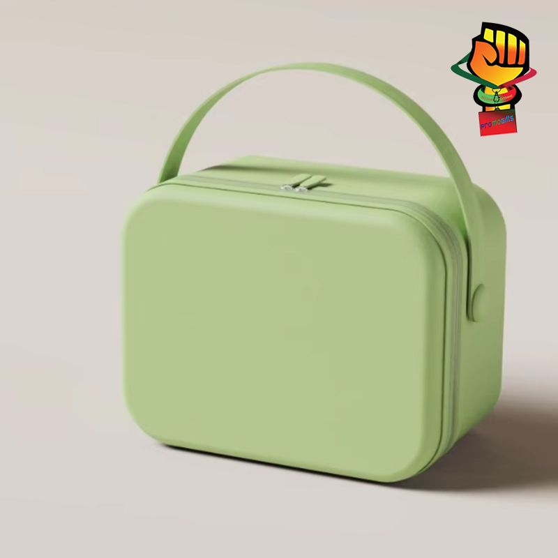 Portable ABS Soft Handle Suitcase & Makeup Case Large Capacity Zipper Closure Student Luggage Fashionable Travel Case