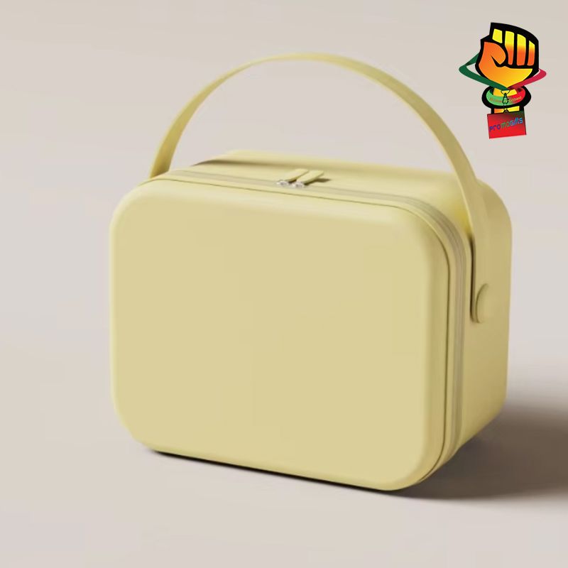 Portable ABS Soft Handle Suitcase & Makeup Case Large Capacity Zipper Closure Student Luggage Fashionable Travel Case