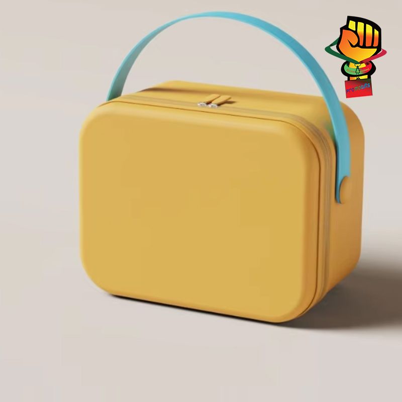 Portable ABS Soft Handle Suitcase & Makeup Case Large Capacity Zipper Closure Student Luggage Fashionable Travel Case