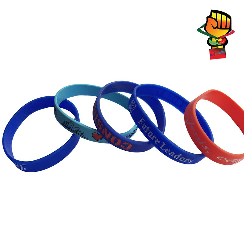 Custom Silicone Bracelet With Logo Debossed Color Filled Silicone Wrist Band Wristband Suppliers