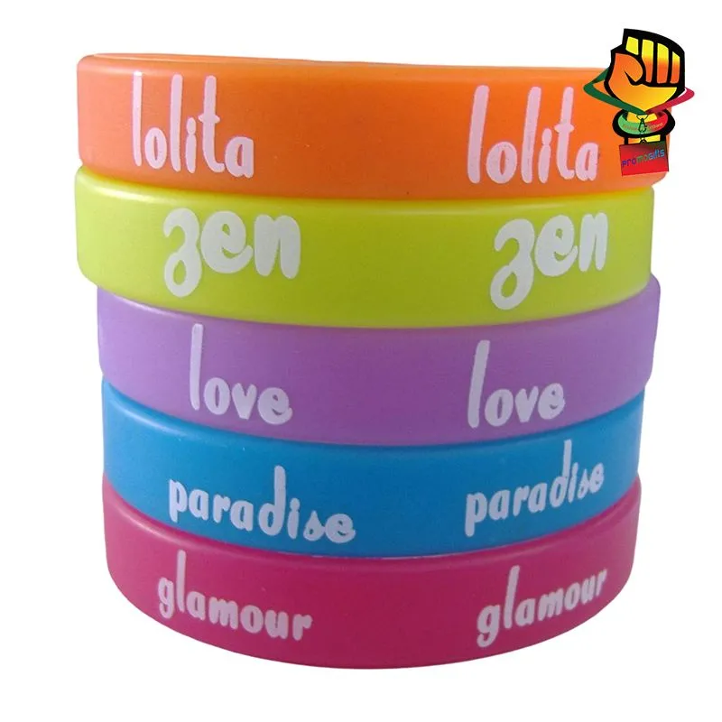 Silicone Wristband Wrist Strap Factory Customized Engraved Colored Embossed Wristband Sports Rubber Printed Wristband