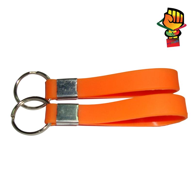 Free Sample Custom Soft Rubber Keychain Silicone Keyring Wrist Keychain, Silicone Key Holder for Sales with Printed logo