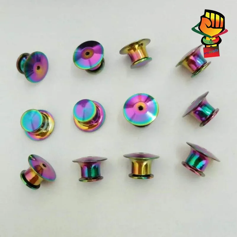 Brass Lapel Locking Clasp Fastener Tie Tac Clutch Back Pin