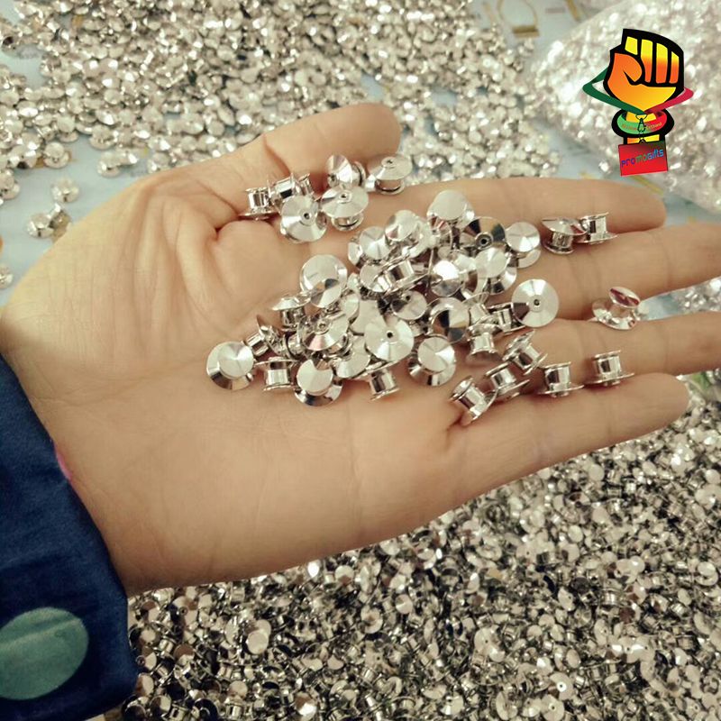 Brass Lapel Locking Clasp Fastener Tie Tac Clutch Back Pin