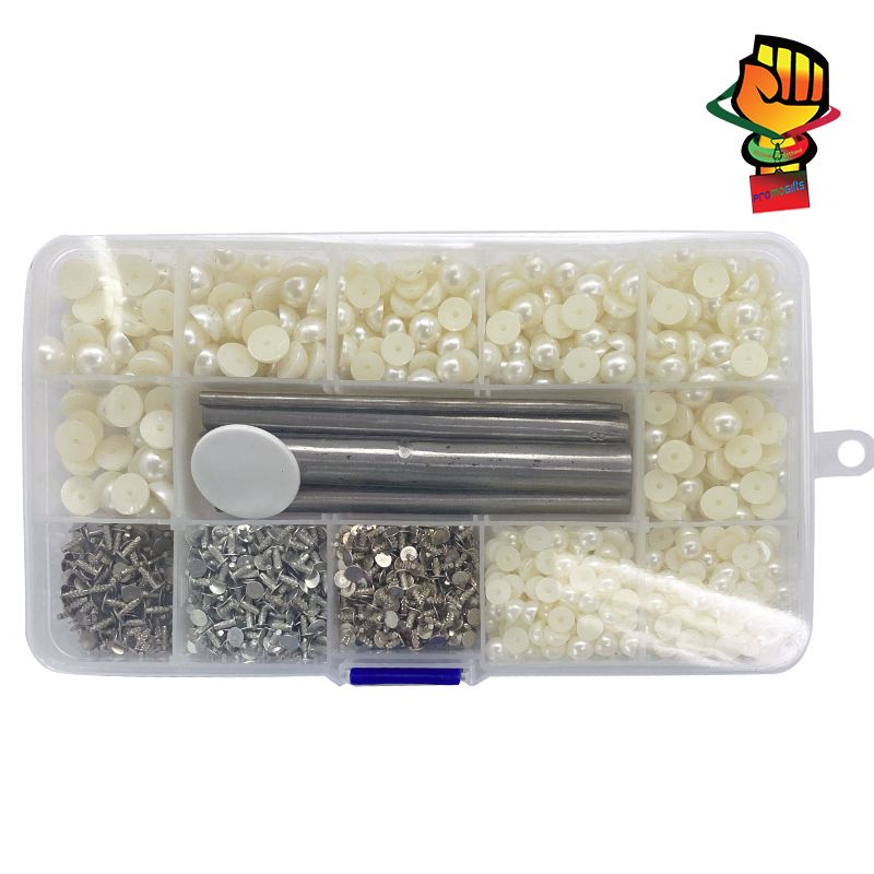 Hot Pearl Disc Drill Buckle Delicate Rhine-diamond Alloy Manual DIY Hair Accessories Materials Button