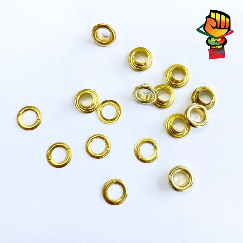200 Sets Metal Grommet Tool Kit 5mm&6mm Brass Eyelets Kit with Setting Tools Storage Box for Fabric Tarps Curtains