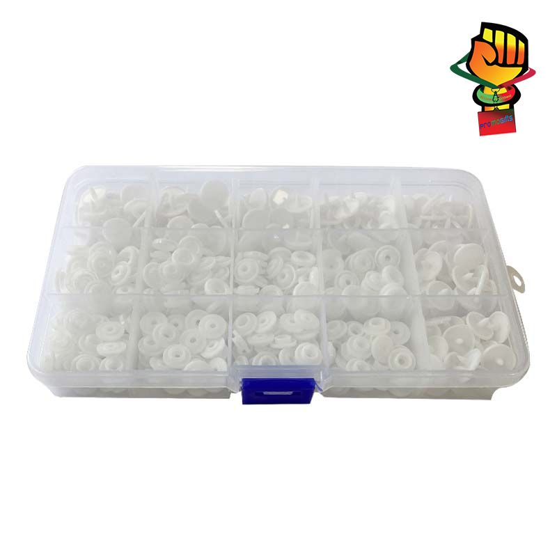 360 Sets T5 Plastic Snap Button with Snaps Pliers Tool Kit & Organizer Containers,Easy Replacing Snaps, Button Press Machine