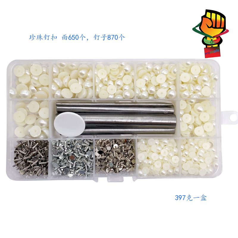 Hot Pearl Disc Drill Buckle Delicate Rhine-diamond Alloy Manual DIY Hair Accessories Materials Button