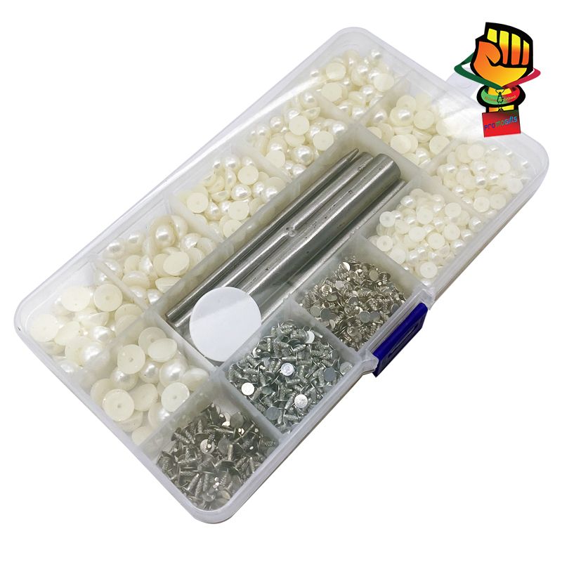 Hot Pearl Disc Drill Buckle Delicate Rhine-diamond Alloy Manual DIY Hair Accessories Materials Button