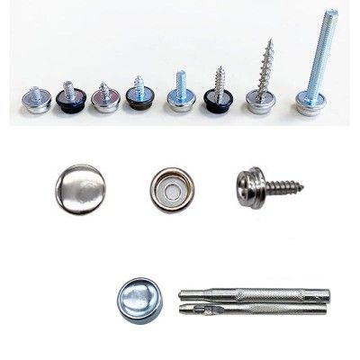 15mm 10 Colors Metal Prong Snap Button Grommets Fasteners Kit DIY for Clothing Crafts