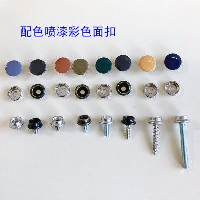 15mm 10 Colors Metal Prong Snap Button Grommets Fasteners Kit DIY for Clothing Crafts