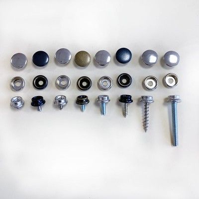 15mm 10 Colors Metal Prong Snap Button Grommets Fasteners Kit DIY for Clothing Crafts